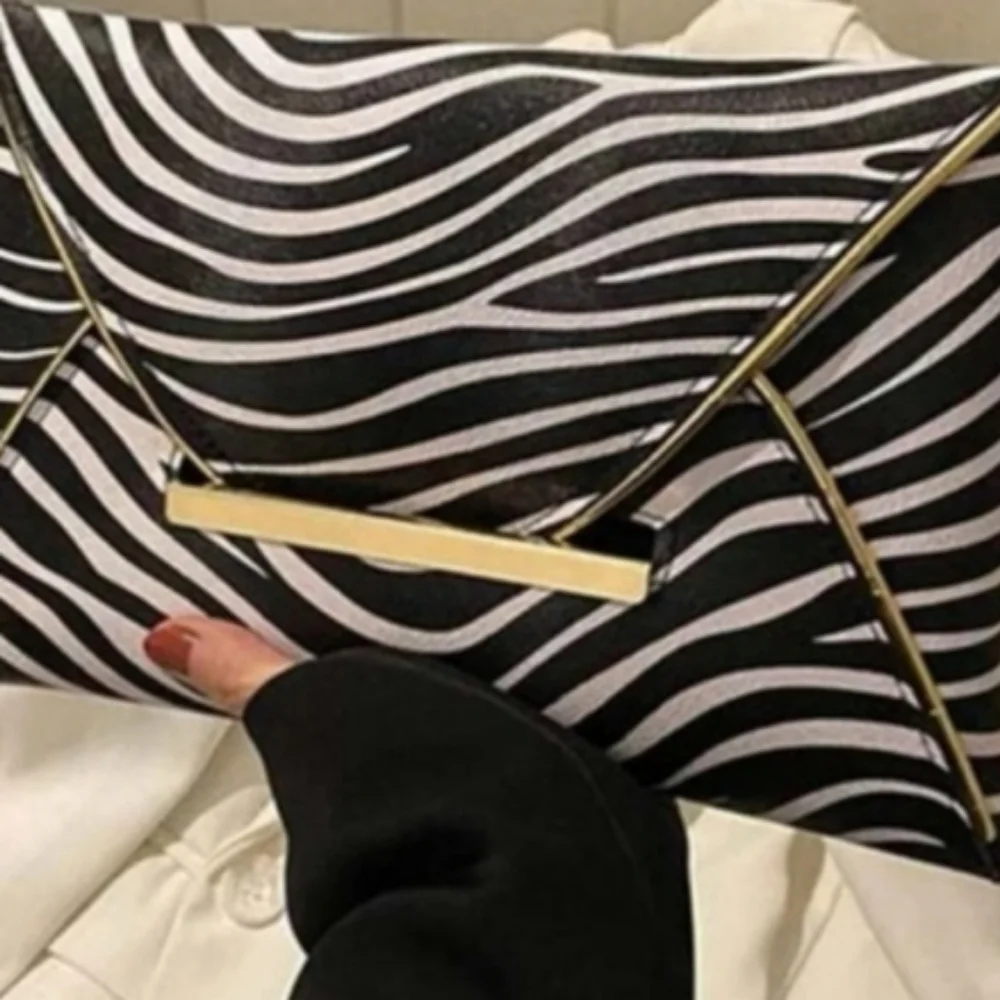 Zebra Striped Bag Clutch Animal Print Excellent pre loved condition Like New